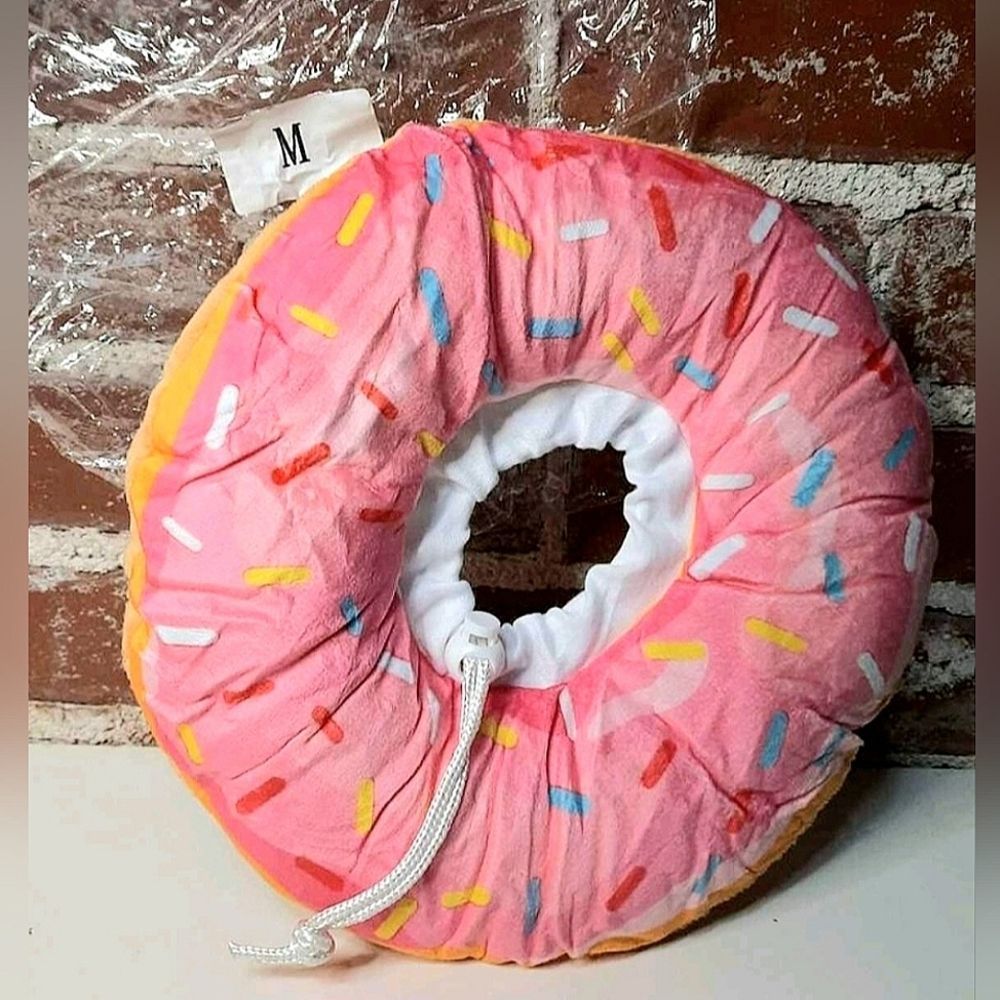 NEW Plush Cat/Dog Soft Donut Collar, Pet, Surgery Recovery, pillow plush cone